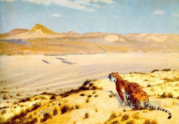 El tigre en la mira2 El árabe Jean Leon Gerome Pinturas al óleo